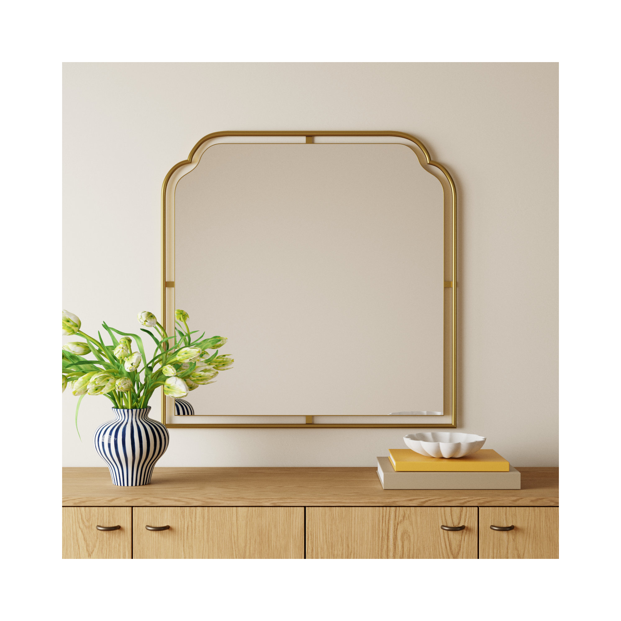 Moors Metal Novelty Mirror, Gold