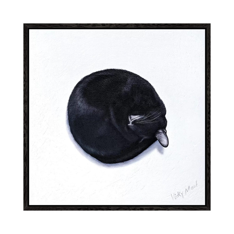 Po 1 Piece Painting on Canvas, 66.04 cm H x 66.04 cm W, Black Framed