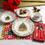 Service de table en céramique 20 pièces Izhak? Vaisselle des Fêtes avec arbre de Noël et motif de houx