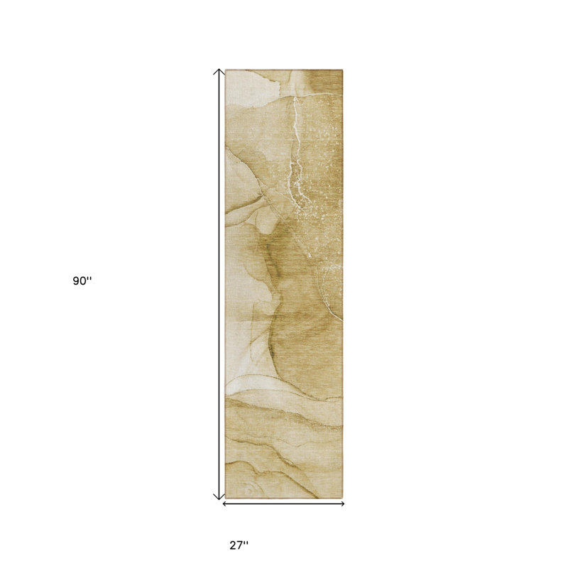 Tapis de couloir d'extérieur 8 po beige