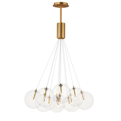 Alikee 12 Light Glass Steel Dimmable Pendant
