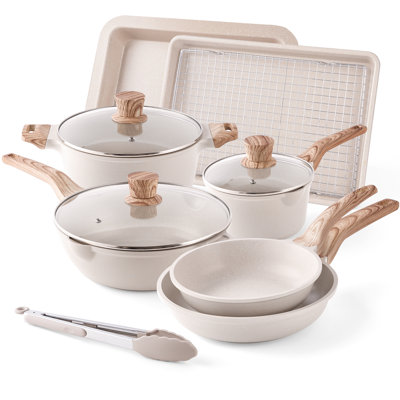 Caannasweis Nonstick Cookware Sets Kitchen Induction Pots and Pans -  953211A-2PCS-Bakeware