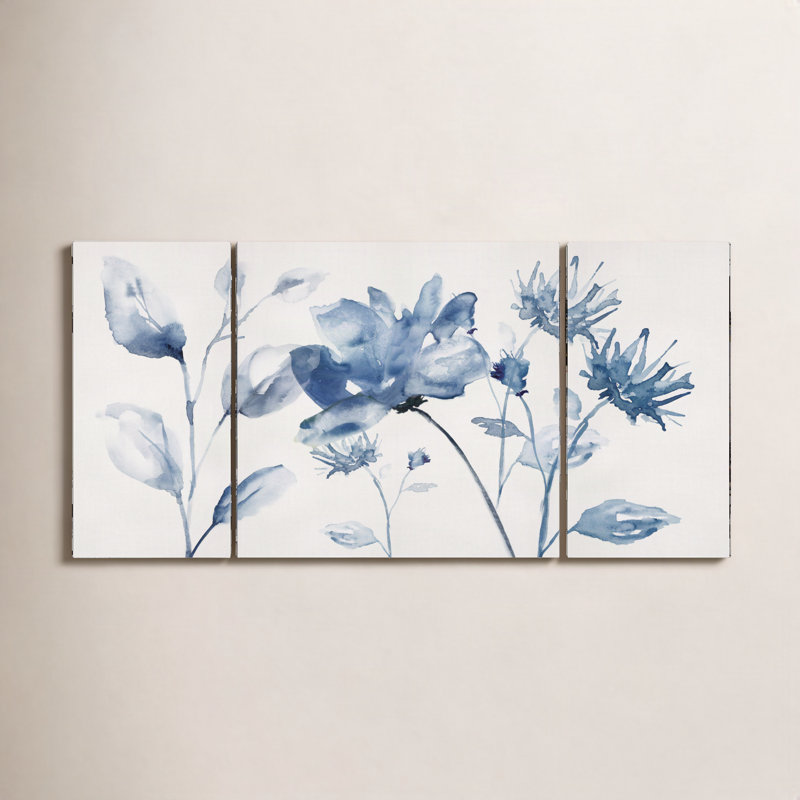 Translucent Blues II Canvas Print Set, 40" H x 80" W x 1.5" D