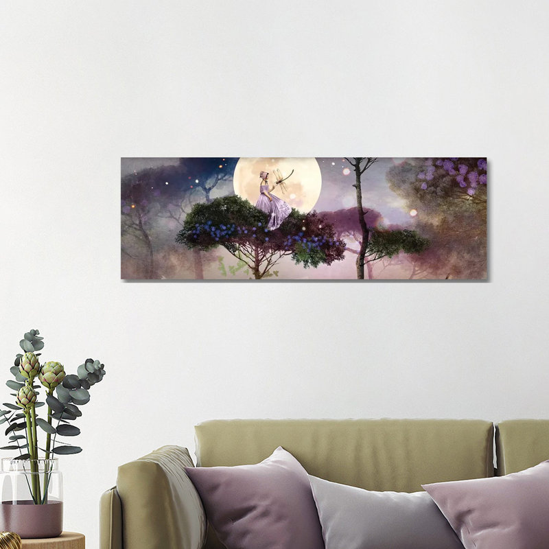 Libellule par Catrin Welz-Stein - impression panoramique, H 16 po x l 48 po x 1,5 po, Toile tendue