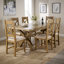 Ciro 2m Extending Dining Table & Solid Oak Set 6  Cross Back Chairs-192775170-192775171