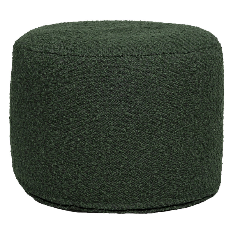 Repose-pieds pouf en tissu bouclé doux et tendance, Noir, noir, noir, noir