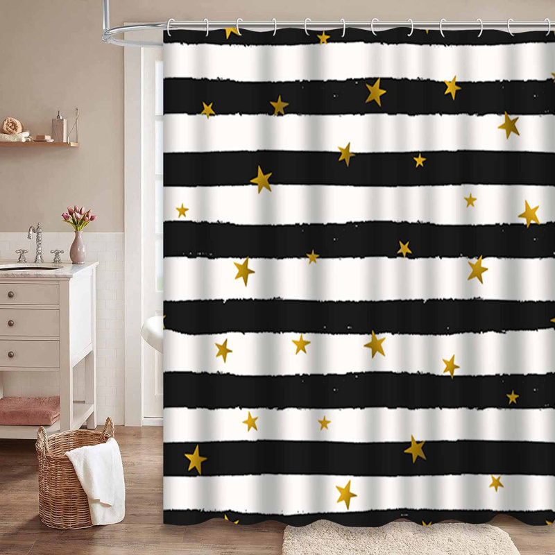 Rideau de douche avec 12 crochets, L 72 po x l 78 po