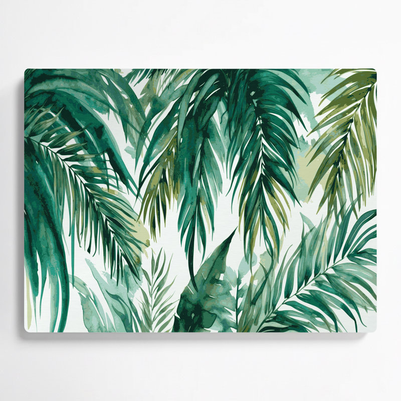 Art mural en métal Botanical Palm Fronds, H 24 po x l 36 po