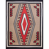 Tribal Geometric Antique Native American Room Size Navajo Flatwoven Rug