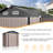 6.4 Ft. W X 4.0 Ft. D Steel Storage Shed With Door Lock And Floor 