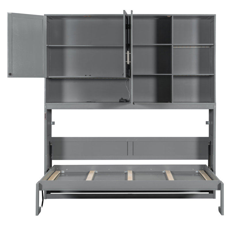 Lit escamotable simple peu encombrant, fabrication en MDF, style moderne pour la maison