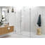 Illume 60 in. x 48.5 in. x 78 in. 90-degree Fully Frameless Wall Hinged Glass Shower Enclosure-1198625830