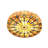4-Light 19.7" Dimmable Tiffany Glass Flush Mount