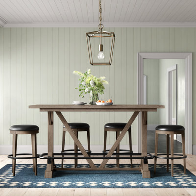 Susan 4-Person Solid Wood Upholstered Dining Set
