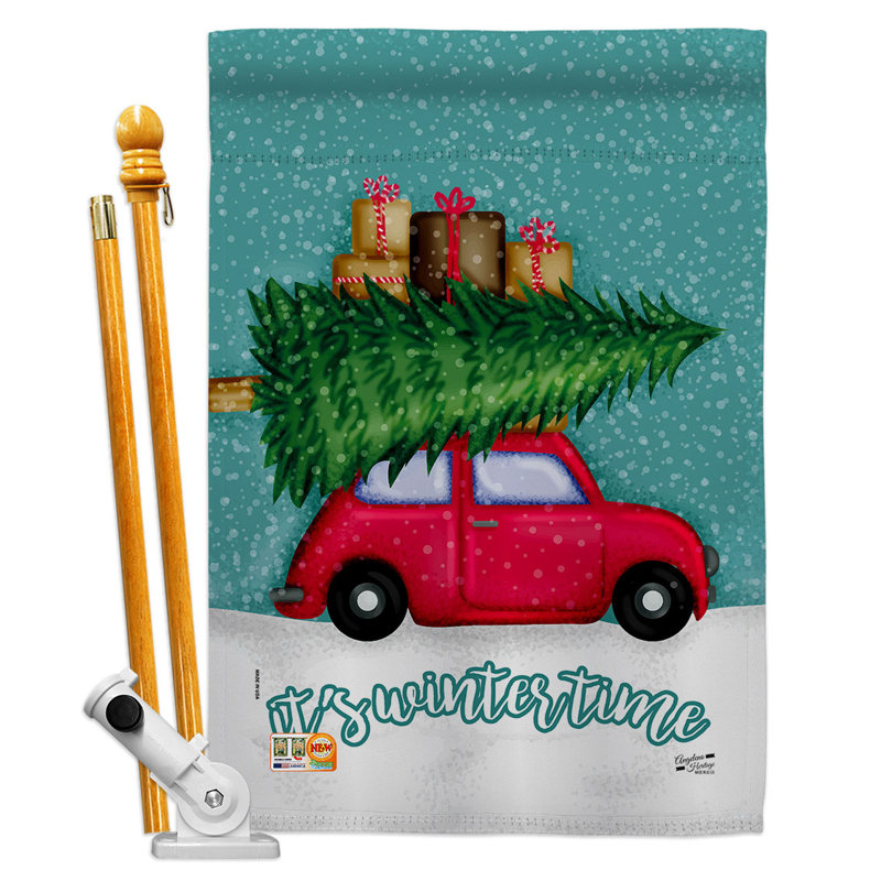 Ensemble de drapeaux 40 x 28 po It's Winter Time