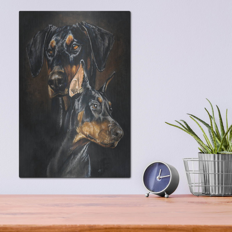 «Doberman Pinscher 2» par Barbara Keith, H 16 po x l 12 po