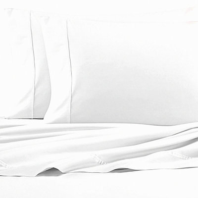 Percale Dream Twin Sheet Set - Soft Cotton Bedding for Dorm Room Essentials in Solid White - Twin Size Sheets for Cozy Sleep and Comfort