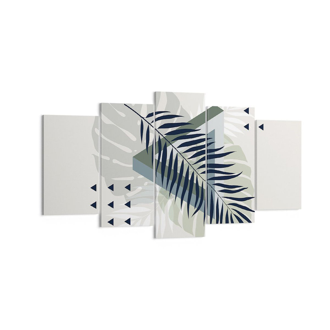 5-tlg. Leinwandbilder-Set Monstera Palm Graphics