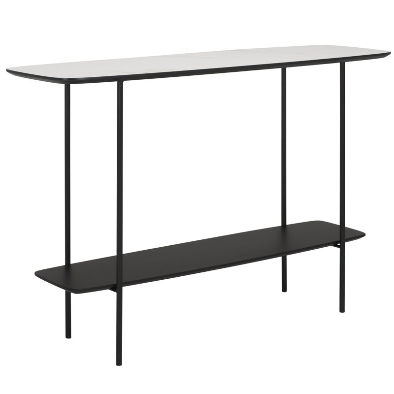 Kincannon 47.25'' Console Table, White Faux Marble