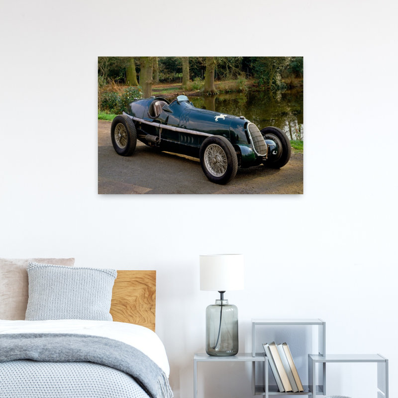 1935, Alfa Romeo 8C-35, 3,8 litres, Grand Prix, siège unique, art mural rétro classique contemporain, H 24 po x l 36 po