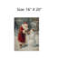 «Christmas Winter Santa Snowman», art mural sur toile sans cadre 16 po x 20 po