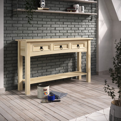 Dinnington 47.99'' Solid Wood Console Table