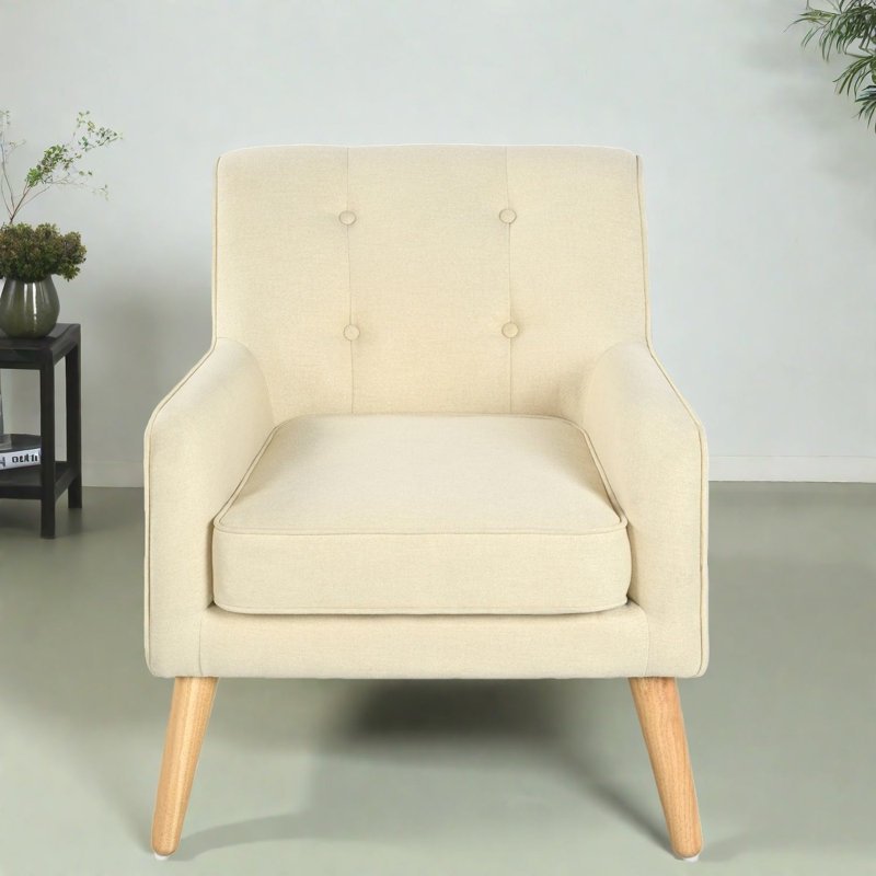 Chaises d'appoint confortables en bois de polyester de style Mid-Century moderne