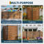 2-Panel Outdoor Privacy Screen, No-Dig Fence for Air Conditioner Concealment, Aluminum Frame with Horizontal Vinyl Slats, Freestanding Enclosure for AC Unit, Pool Equipment, Patio, Backyard.
