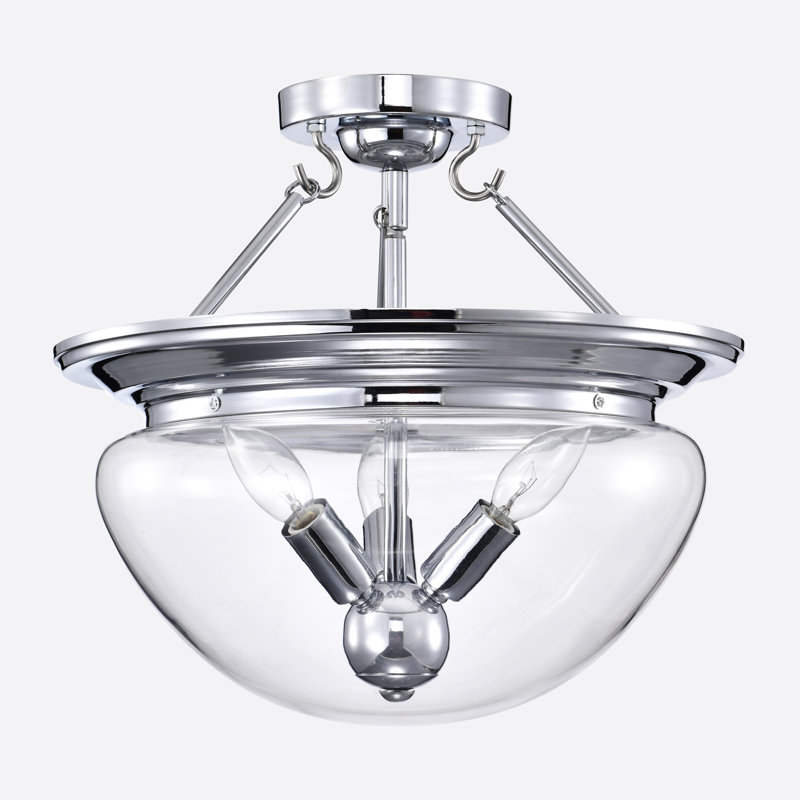 Glass Semi Flush Mount
