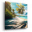  «Paradise Beach 5» par Rey Klimt, art mural en verre acrylique, 12 po x 12 po