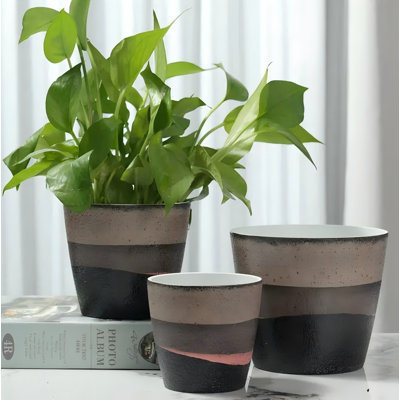 Ensemble de pots de fleurs d'intérieur / extérieur 6/5 / 4po Mocha - 3 pièces