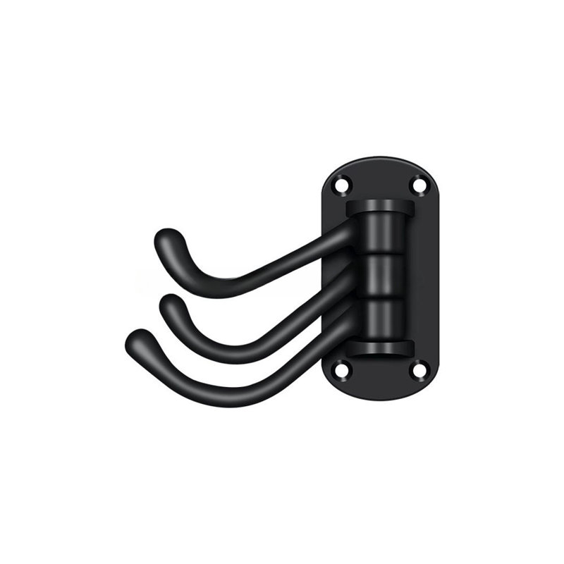 Triple Robe Hook, Painted Black