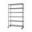 TRINITY Black Anthracite 6-Tier Steel NSF Steel Wire Shelving Unit w/ Wheels(48 in. W x 18 in. D)