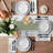 Modern Striped Blended Linen Tablecloth-353879892