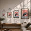 Turtle in Flight Minimalist - Framed Print-1671095646-1671095647