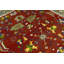 Tapis floral orange fait à la main 9 x 12 Heriz Serapi