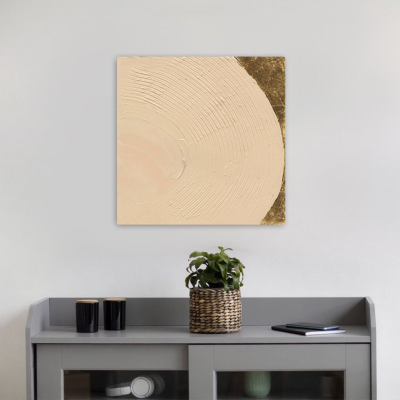 Art abstrait contemporain Tan On Tan Ii, H 18 po x l 18 po