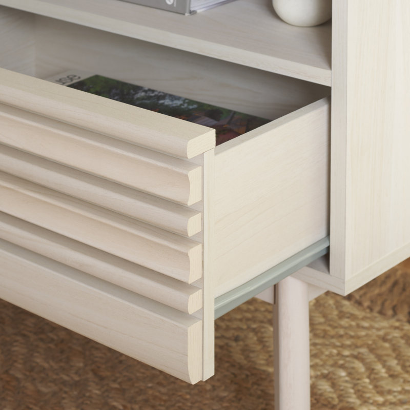 Kunio 21.65'' W Nightstand, Bleached White