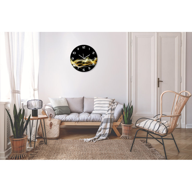 Johnetta Glass Wall Clock