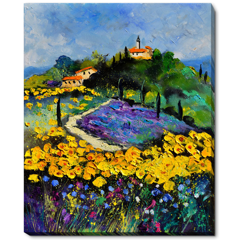 Ledent-provence 561140, peinture sur toile encadrée, H 22 po x l 22 po x P 2 po, Toile tendue avec châssis
