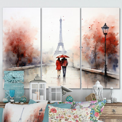 "City", art mural, aquarelle rétro, Paris