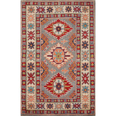 Handmade Kazak Oriental Accent Rug 2x3