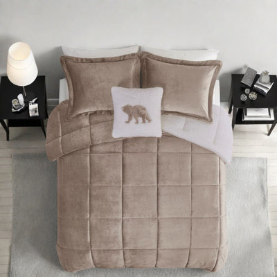 Ensembles de literie douillets douillets en sherpa, édredon en polyester pour la détente à la maison