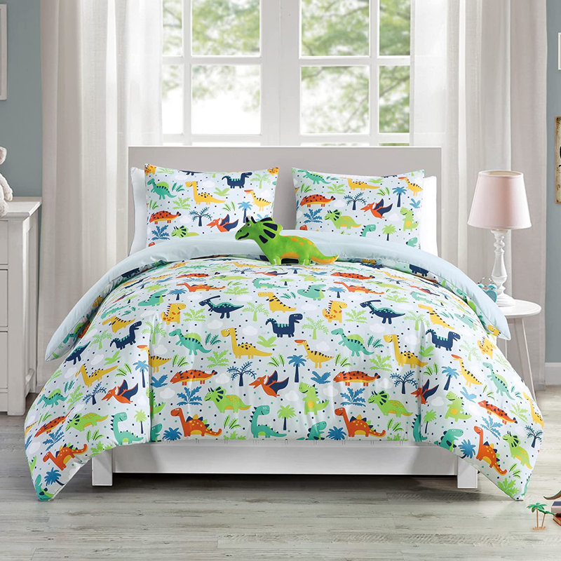 Ensemble d'édredon en microfibre Cute Dinosaurs