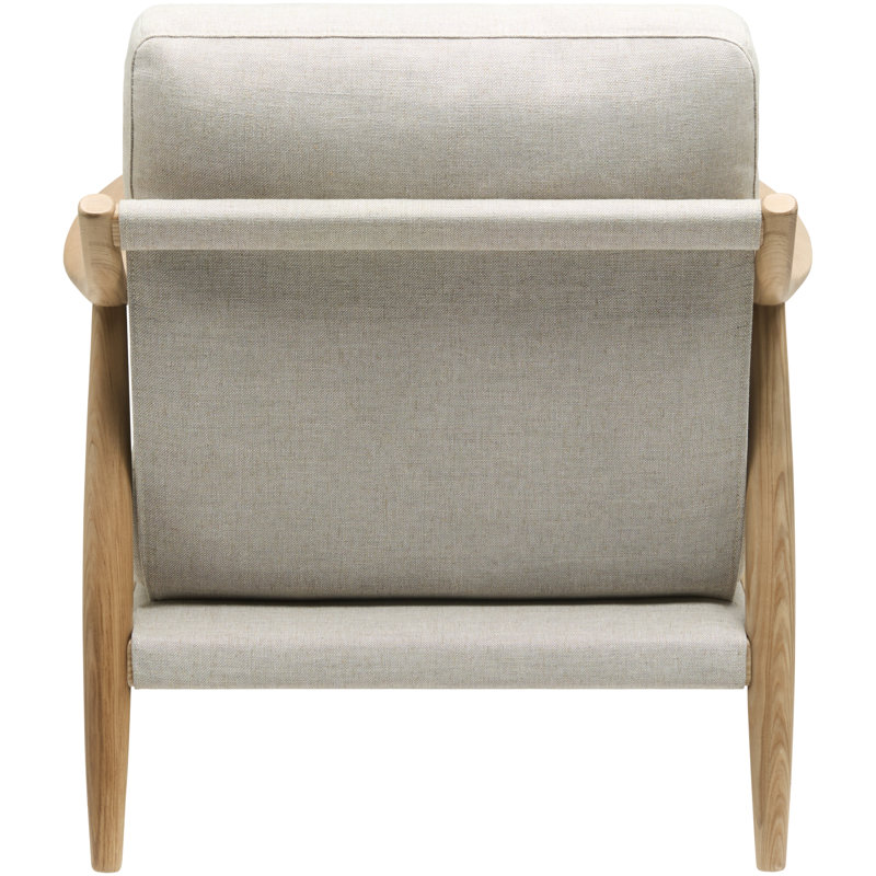 Becki Owens x Surya Gaviota Accent Chair, Gray Linen Blend