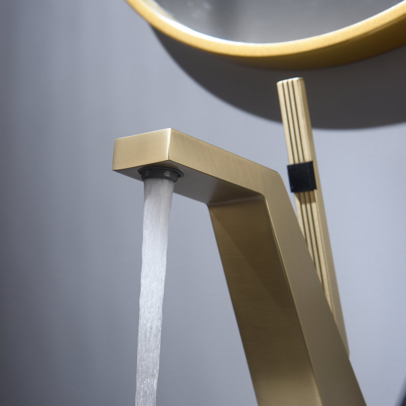 Single-Hole Single-handle Bathroom Faucet, Brushed Gold
