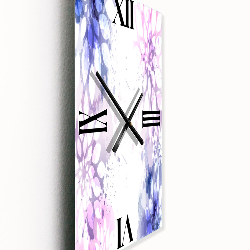 Horloge murale abstraite avec éclaboussures II, Petit