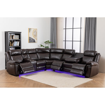 Ronae 100" W Upholstered Reclining Sectional