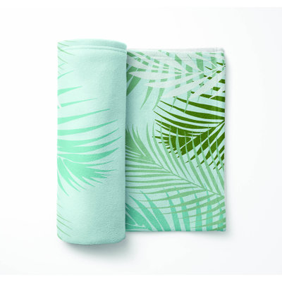 Waving Palm Ultra Plush Velveteen Fleece Blanket