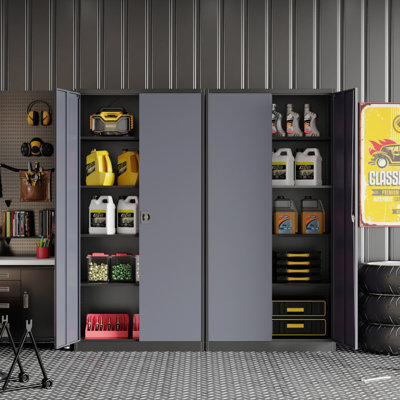 Armoire de rangement en métal H 70,87 po x l 31,5 po x P 15,7 po Reposa